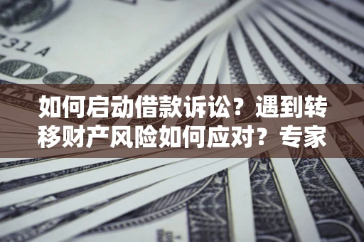 武汉如何启动借款诉讼？遇到转移财产风险如何应对？专家解局支招