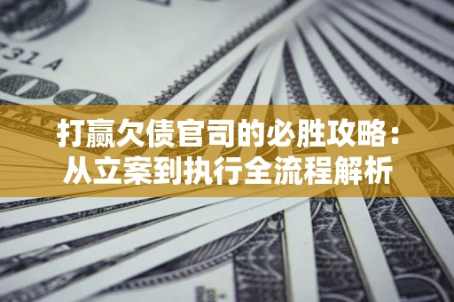 武汉打赢欠债官司的必胜攻略：从立案到执行全流程解析