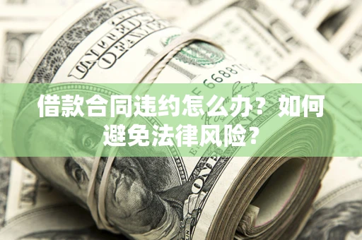 武汉借款合同违约怎么办？如何避免法律风险？