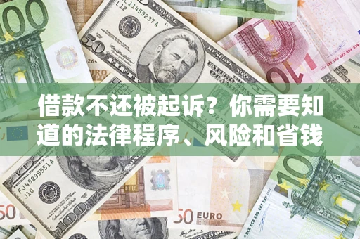 武汉借款不还被起诉？你需要知道的法律程序、风险和省钱技巧