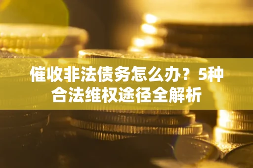 武汉催收非法债务怎么办？5种合法维权途径全解析