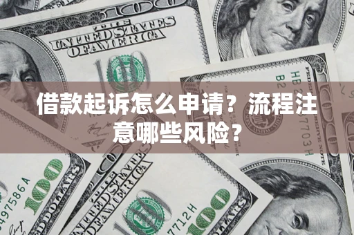武汉借款起诉怎么申请？流程注意哪些风险？