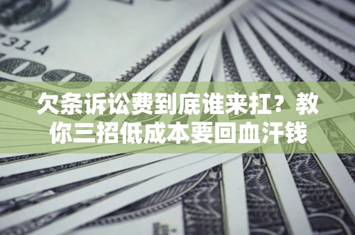 武汉欠条诉讼费到底谁来扛？教你三招低成本要回血汗钱
